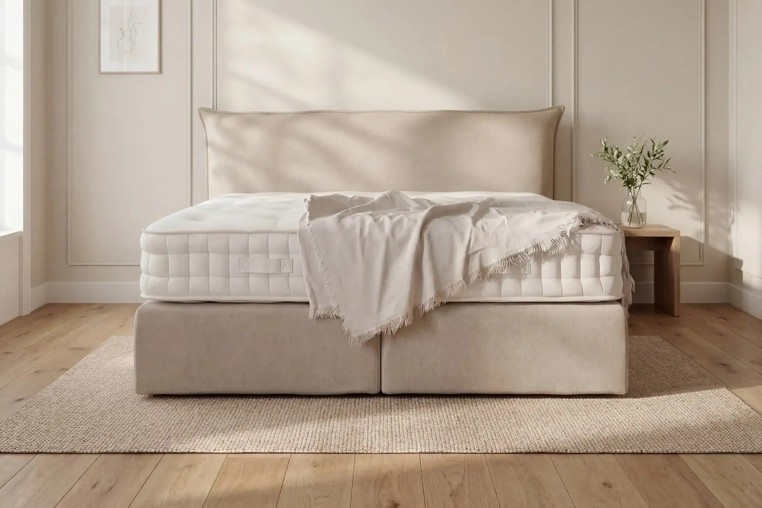 Boxspringbett-Pillow-One-Start-1 Boxspringbett Pillow One mit gepolstertem Kopfteil